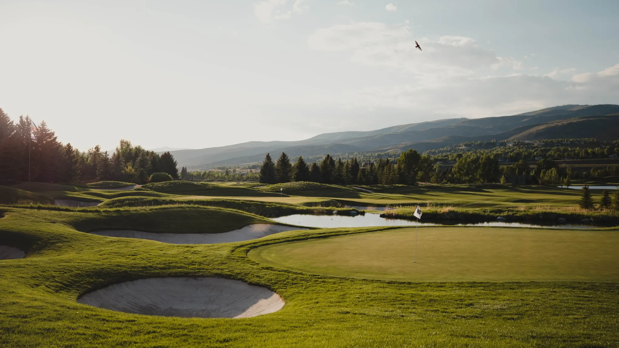 A golf course in the mountains of Colorado.